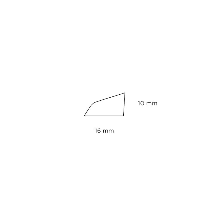 Sandliste MDF bøg - 10 x 16 mm x 3 meter